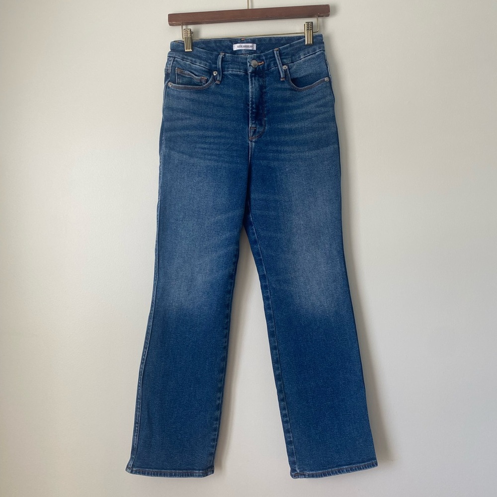 Good American Good Curve Straight Jeans Size 6 Indigo
